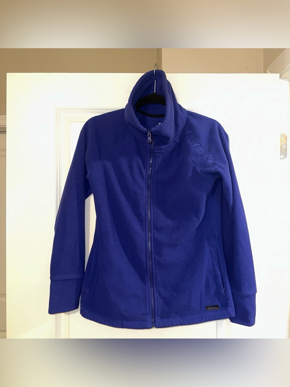 Calvin Klein Vintage Royal Blue Full-Zip Fleece Jacket